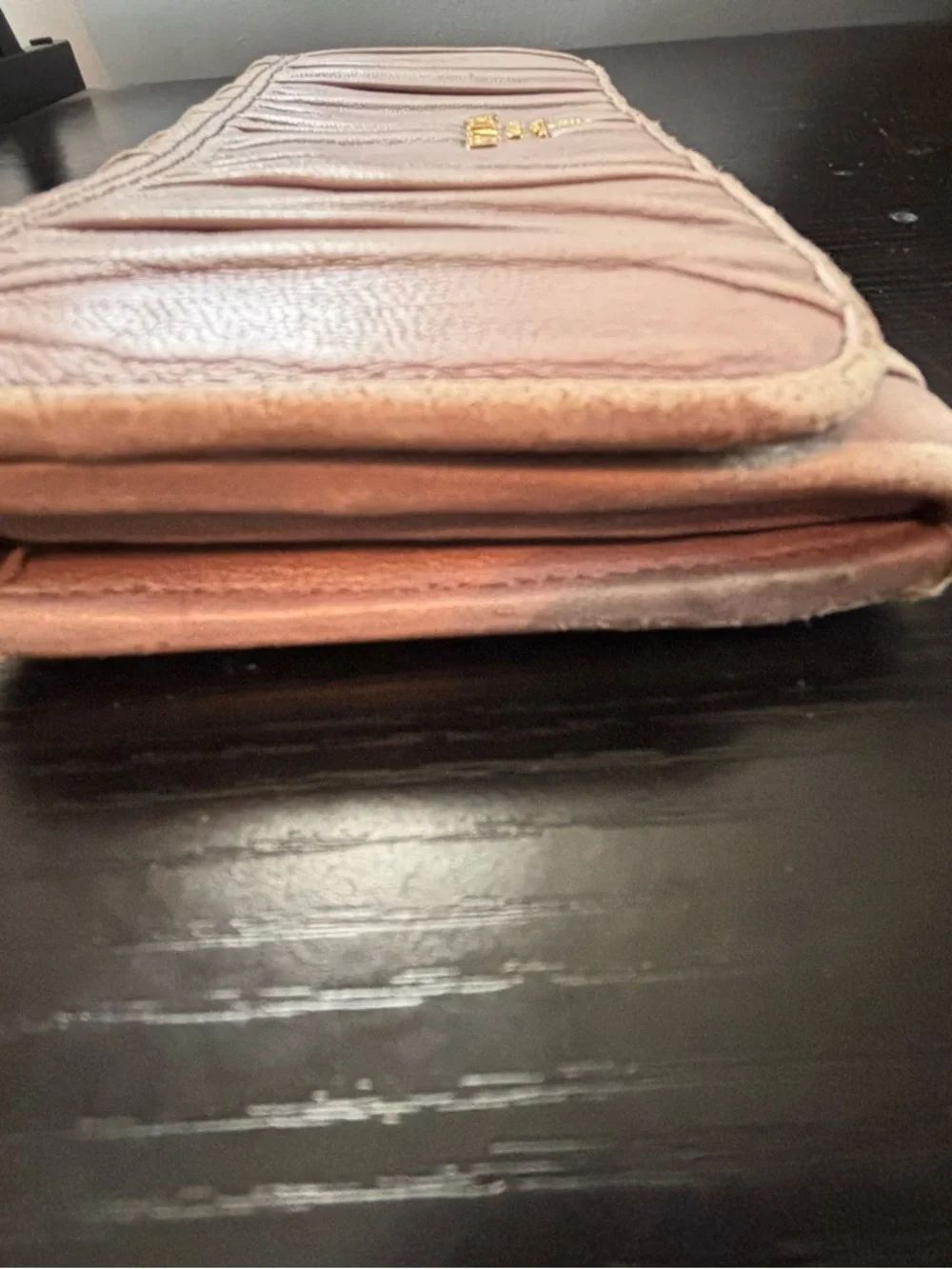 PRADA Nappa Gaufre Continental Wallet / WOC - Pomice Beige - Picture 11 of 11